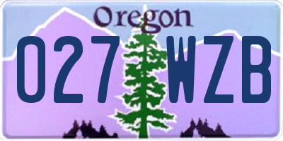 OR license plate 027WZB