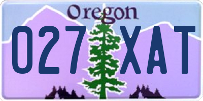 OR license plate 027XAT