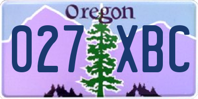 OR license plate 027XBC