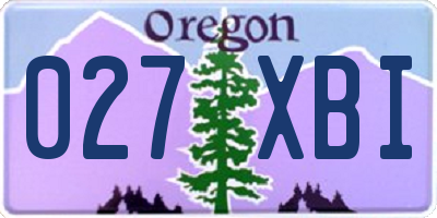 OR license plate 027XBI