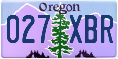 OR license plate 027XBR