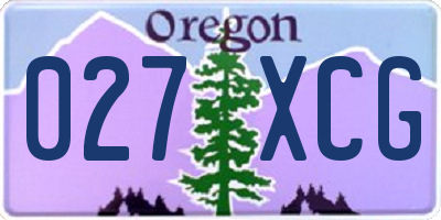OR license plate 027XCG