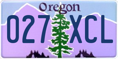 OR license plate 027XCL