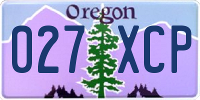 OR license plate 027XCP