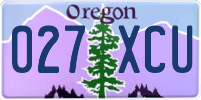 OR license plate 027XCU