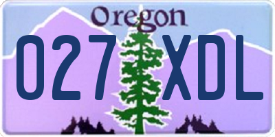 OR license plate 027XDL