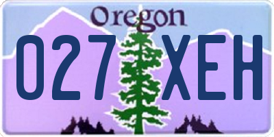 OR license plate 027XEH