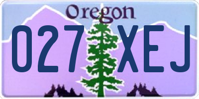 OR license plate 027XEJ