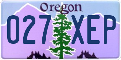 OR license plate 027XEP