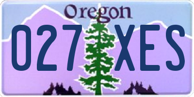 OR license plate 027XES
