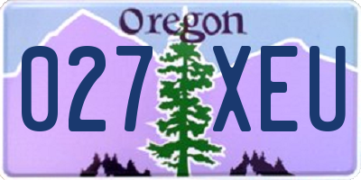 OR license plate 027XEU