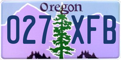 OR license plate 027XFB