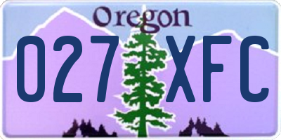 OR license plate 027XFC