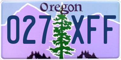 OR license plate 027XFF