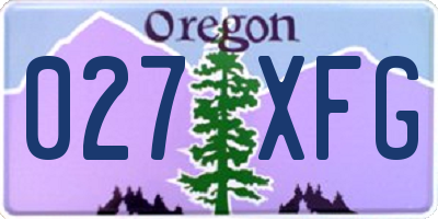 OR license plate 027XFG