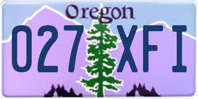 OR license plate 027XFI