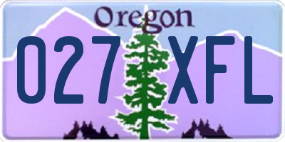 OR license plate 027XFL