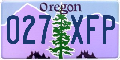 OR license plate 027XFP