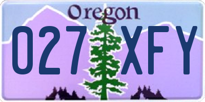 OR license plate 027XFY