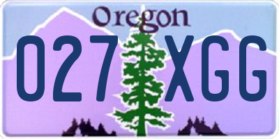 OR license plate 027XGG