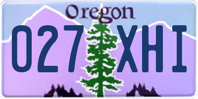 OR license plate 027XHI