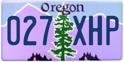 OR license plate 027XHP
