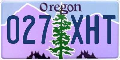 OR license plate 027XHT