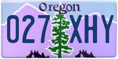 OR license plate 027XHY