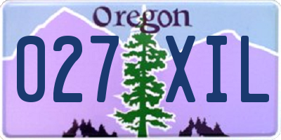 OR license plate 027XIL