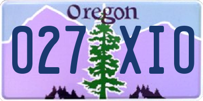 OR license plate 027XIO