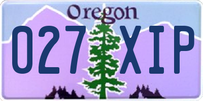 OR license plate 027XIP