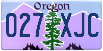 OR license plate 027XJC