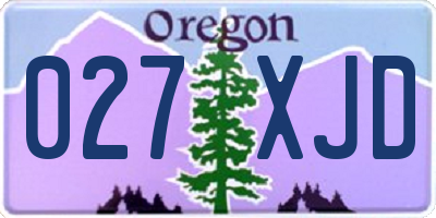 OR license plate 027XJD