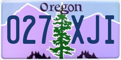 OR license plate 027XJI