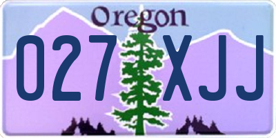 OR license plate 027XJJ