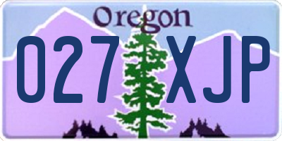 OR license plate 027XJP