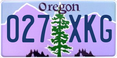 OR license plate 027XKG
