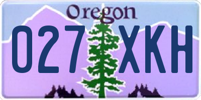 OR license plate 027XKH