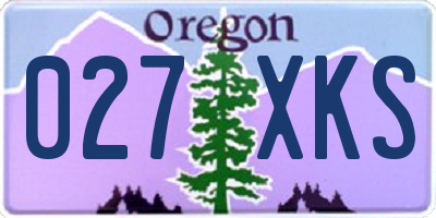 OR license plate 027XKS