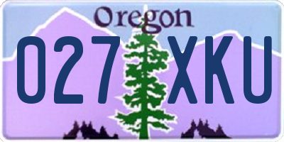 OR license plate 027XKU