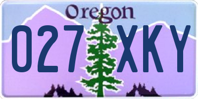 OR license plate 027XKY