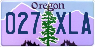 OR license plate 027XLA