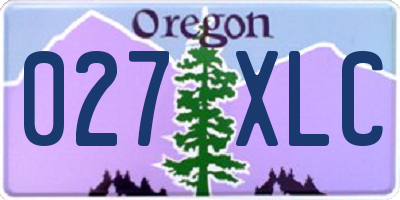 OR license plate 027XLC