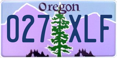 OR license plate 027XLF