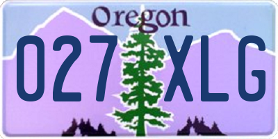 OR license plate 027XLG