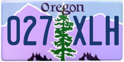OR license plate 027XLH
