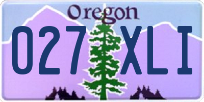 OR license plate 027XLI