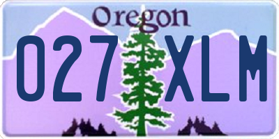 OR license plate 027XLM