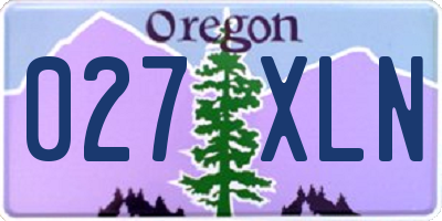 OR license plate 027XLN