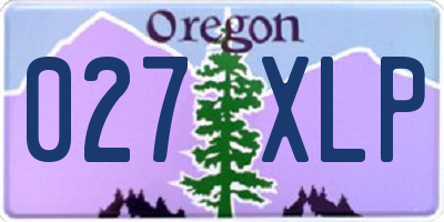 OR license plate 027XLP